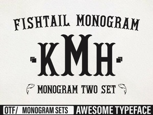 Fishtail Monogram Fonts for Elegant Diy Projects