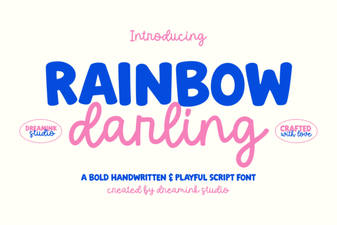 Rainbow Darling Duo: Font Pairing Ideas for Creative Designs