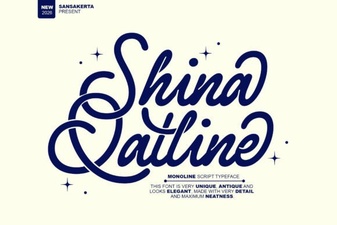 Modern Arabic Fonts with the Shina Qatline Style